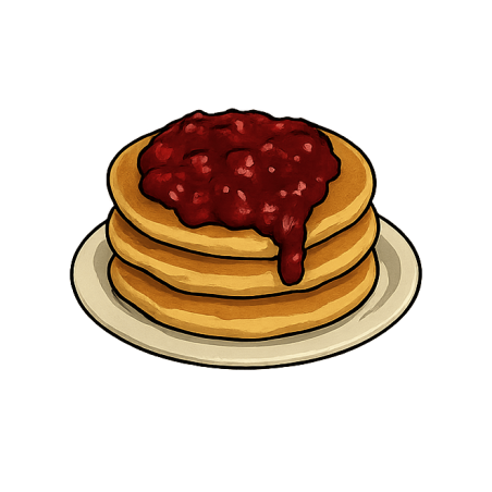 Pancakes z konfiturą z żurawiny