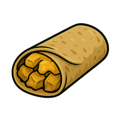 Patatas egg buritto